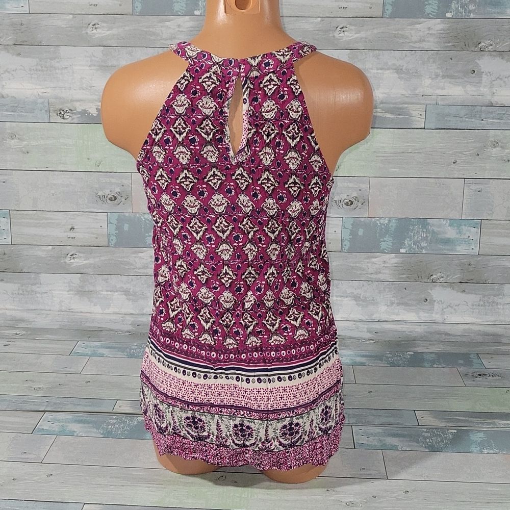 Lucy & Laurel Printed Tank Top sz Medium - Picture 3 of 4